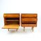 Mid-Century Bedside Tables in Mahogany and Black Glass, 1960s, Set of 2 12