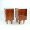 Mid-Century Bedside Tables in Mahogany and Black Glass, 1960s, Set of 2 4