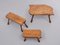 Tree Trunk Nesting Tables Hand Carved, 1965, Set of 3 7