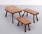 Tavolini ad incastro con tronco d'albero intagliati a mano, 1965, set di 3, Immagine 4