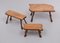 Tree Trunk Nesting Tables Hand Carved, 1965, Set of 3 3