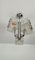 Vintage Chromed Metal & Murano Glass Ceiling Light, Italy, 1970s, Image 3