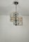 Vintage Chromed Metal & Murano Glass Ceiling Light, Italy, 1970s, Image 2