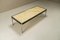 Rectangular Coffee Table in Marble, Chrome and Leather, Italy, 1970s, Image 1