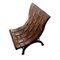 Vintage Stuhl aus Leder & Mahagoni von Pierre Lottier für Valenti, Spain 1