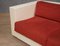 Mod. Saratoga Sofa in Weiß & Rot von Massimo Vignelli, 1964 7