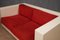 Mod. Saratoga Sofa in Weiß & Rot von Massimo Vignelli, 1964 6