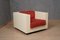Mod. Saratoga Sofa in Weiß & Rot von Massimo Vignelli, 1964 3