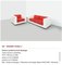 Mod. Saratoga Armlehnstuhl in Weiß & Rot von Massimo Vignelli, 1964 2