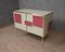 Mid-Century Italian Magenta and Cream Glass and Brass Sideboard, 2000s, Image 9
