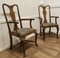 Queen Anne Style Oak Carved Chairs, 1920s, Set of 2 2