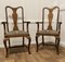 Queen Anne Style Oak Carved Chairs, 1920s, Set of 2 1