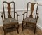 Queen Anne Style Oak Carved Chairs, 1920s, Set of 2 3