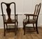 Queen Anne Style Oak Carved Chairs, 1920s, Set of 2, Image 4
