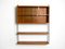 Teak String Wall Unit with Sliding Glass Door Cabinet and Two Shelves by Nisse Strinning, 1960s 1