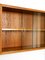 Mueble de pared de cuerdas de teca con armario con puertas correderas de vidrio y dos estantes de Nisse Strinning, años 60, Imagen 12
