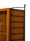 Mueble de pared de cuerdas de teca con armario con puertas correderas de vidrio y dos estantes de Nisse Strinning, años 60, Imagen 16