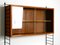 Teak String Wall Unit with Sliding Glass Door Cabinet and Two Shelves by Nisse Strinning, 1960s, Image 15