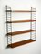 Teak Wall Unit with 4 Shelves by Nisse Strinning, 1960s, Image 14