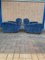 Blue Velvet Armchairs, 1940s, Set of 2 2