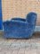 Blue Velvet Armchairs, 1940s, Set of 2 12