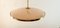 Brass Suspension Light with Double Salmon Pink Glass Shade 18