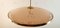 Brass Suspension Light with Double Salmon Pink Glass Shade 10