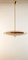 Brass Suspension Light with Double Salmon Pink Glass Shade 1