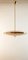 Brass Suspension Light with Double Salmon Pink Glass Shade, Image 1