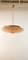 Brass Suspension Light with Double Salmon Pink Glass Shade 6