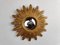 Small Vintage Golden Sunburst Mirror, 1960s, Image 2