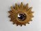 Small Vintage Golden Sunburst Mirror, 1960s, Image 7