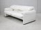Maralunga Sofa in White Leather by Vico Magistretti for Cassina, Italy, 1970s, Image 1