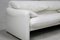 Maralunga Sofa in White Leather by Vico Magistretti for Cassina, Italy, 1970s 15