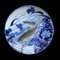 Grande Assiette Carpe en Porcelaine Bleue et Blanche, Japon, 1880s 3