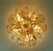 Mid-Century Brass & Glass Flower Ceiling Lamp by Ernst Palme, 1960s, Image 3