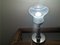 Large Portuguese Clear Glass Chromed Buffet Table Lamp, 1970s, Image 7