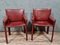 Cab 413 Armchairs in Oxblood Leather by Mario Bellini for Cassina, 1970, Set of 2, Image 1