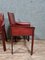 Cab 413 Armchairs in Oxblood Leather by Mario Bellini for Cassina, 1970, Set of 2 3