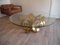 Tavolino da caffè Mid-Century in vetro dorato e acciaio forgiato, anni '60, Immagine 2