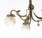 Art Nouveau 3-Light Chandelier in Patinated Brass, 1900s, Image 7