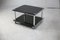 Space Age Coffee Table in Black Lacquered Steel with Double Trays, France, 1970s 1