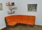 Modulares Sofa aus Cord in Orange & Braun, 1970er, 4er Set 8