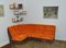 Orange & Brown Corduroy Modular Sofa, 1970s, Set of 4, Image 8