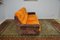 Sofá modular de pana en naranja y marrón, años 70. Juego de 3, Imagen 4