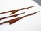 Large Flying Crane Wall Decorations in Teak, 1950s, Set of 3 8