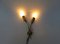 Lampade da parete in ottone patinato e lucidato, Francia, anni '50, set di 2, Immagine 4