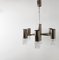 Chrome and Glass Chandelier attributed to Sciolari, 1970s 8