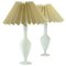 Lampes Florentine en Verre Opalin, 1060s, Set de 2 1