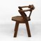 Brutalist Oak Desk Chair, 1970s 2